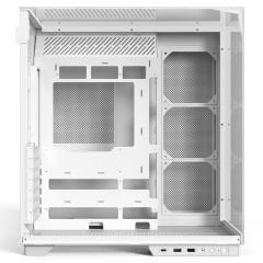 PowerBoost ECLIPSE 8*ARGB Fan Triple Temperli Cam Type-C Ahşap Mid-T Seaview ATX Gaming Beyaz Kasa