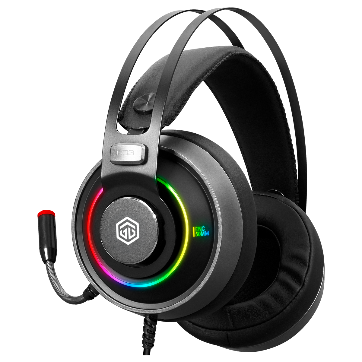 GameBooster Dragon King  H03 Running RGB LED Titreşimli Mikrofonlu 7.1 Siyah Oyuncu Kulaklığı