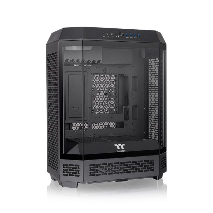 THERMALTAKE THE TOWER 600 TG 3x140mm FANLI Siyah MidT ATX Kasa