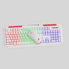 GameBooster KM-11W Knight Beyaz Klavye Mouse Set