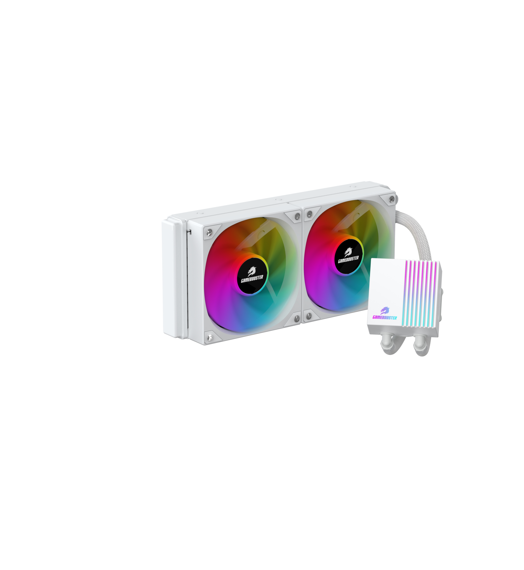 GameBooster PRIME P240W Rainbow Fanlı LGA1700/AM5 Uyumlu 240mm CPU Sıvı Soğutma Sistemi (Beyaz)