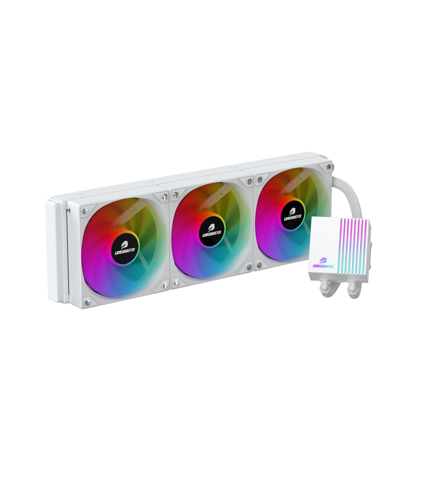 GameBooster PRIME P360W Rainbow Fanlı LGA1700/AM5 Uyumlu 360mm CPU Sıvı Soğutma Sistemi (Beyaz)