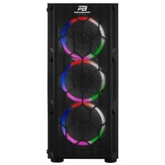 PowerBoost VK-D501M 650w 80+ USB 3.0 ATX Mesh Single Ring Rainbow fan siyah Kasa