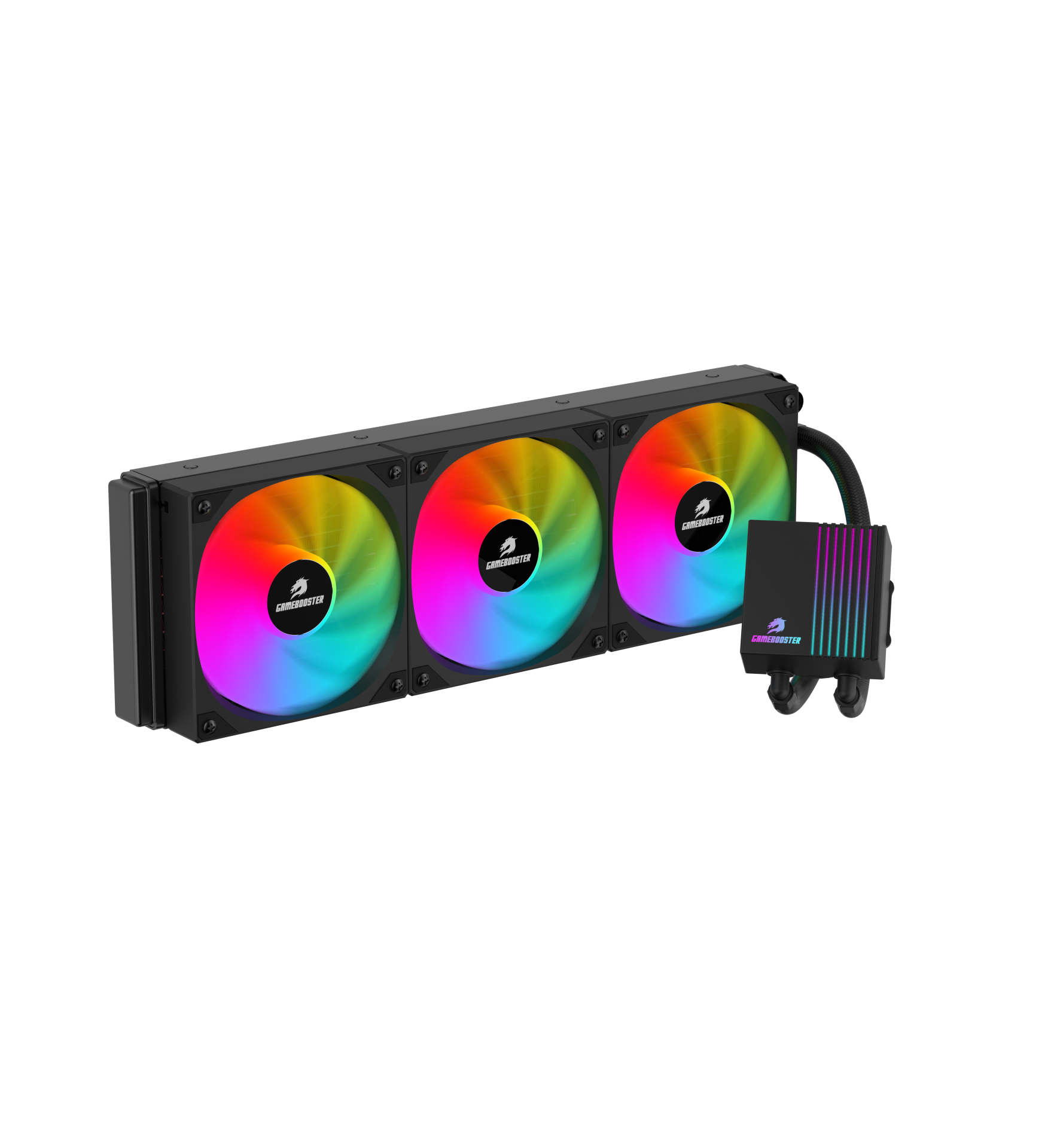 GameBooster PRIME P360B Rainbow Fanlı LGA1700/AM5 Uyumlu 360mm CPU Sıvı Soğutma Sistemi (Siyah)