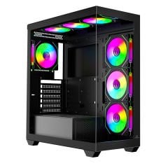 GameBooster FALCON A750B 750W 80+ BRONZE USB 3.0 Mesh 7*ARGB Fanlı Mid-T ATX Gaming Siyah Kasa