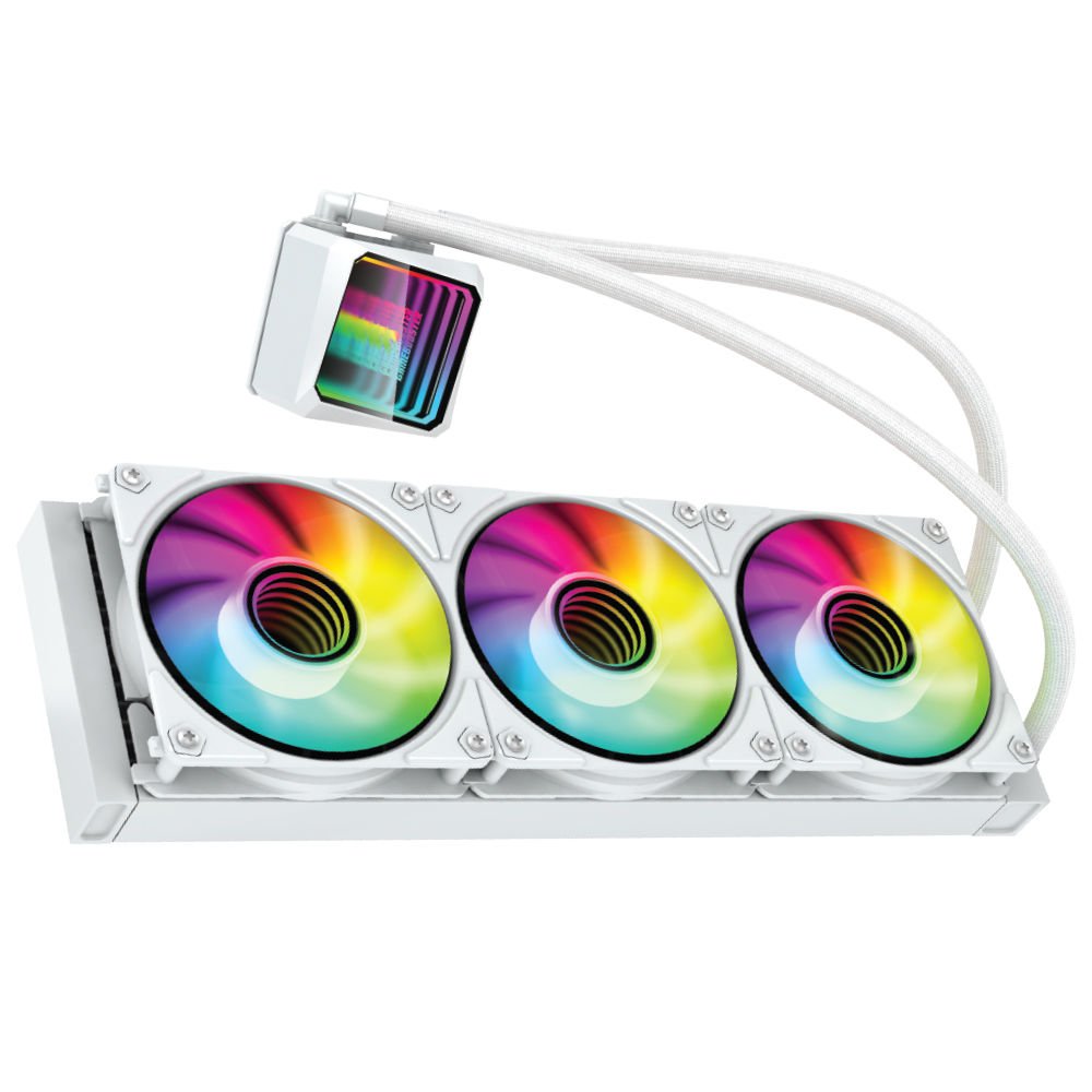 GameBooster SHIELD 360W Rainbow Fanlı 360mm (İntel/AM5) Serisi Uyumlu Sıvı Soğutma Sistemi (Beyaz)