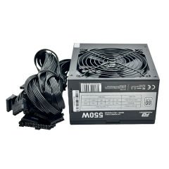 PowerBoost PB550WB 550W 80+ White  APFC 4*PCI-E 6+2 Pin 12cm Siyah Fanlı ATX Power Supply (Bulk)
