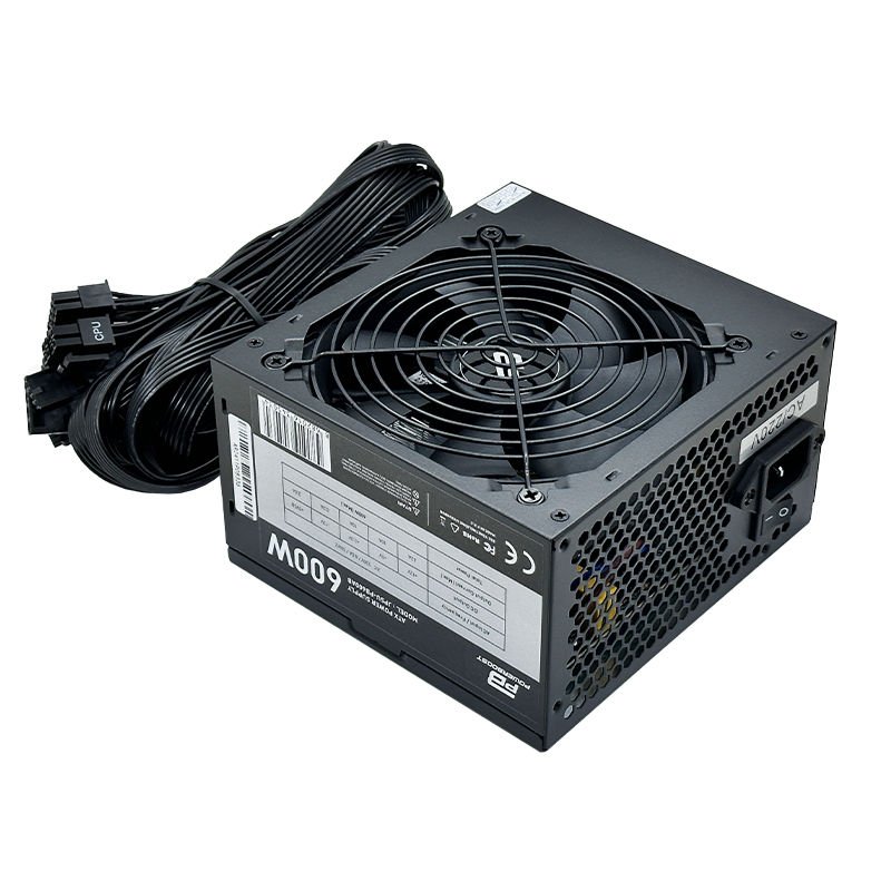 PowerBoost PB600AB 600W APFC 2*PCI-E 6+2 Pin 12cm Siyah Fanlı ATX Power Supply (Bulk)