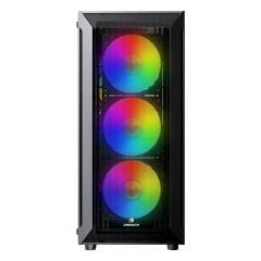 GameBooster RAIDER E651B 650W 80+ WHITE USB 3.0 Mesh 4*Rainbow Fanlı Mid-T E-ATX Gaming Siyah Kasa