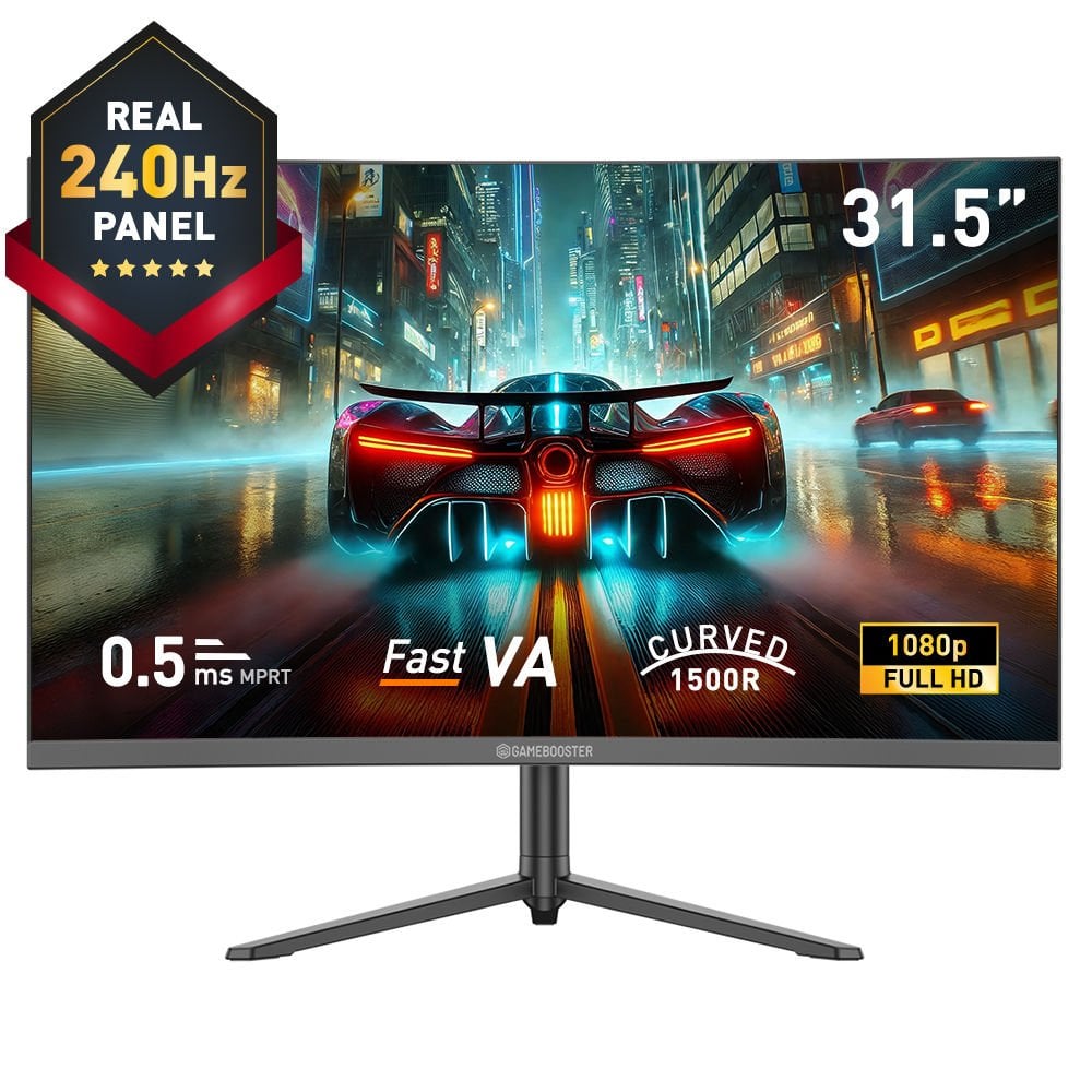 GameBooster GB-32C240FP 31.5'' 240Hz Fast VA 0.5ms FHD 1*HDMI-1*DP RGB Pivot Curved Gaming Monitör
