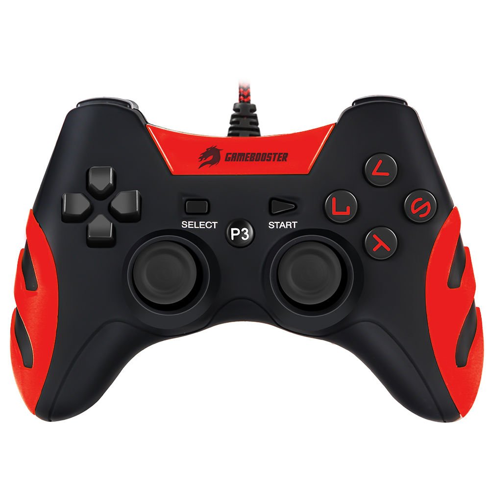 GameBooster GB-J54R PS3/PC Uyumlu Kırmızı Kablolu Gamepad