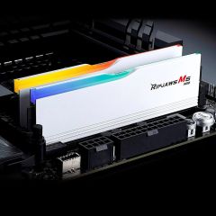 GSKILL Ripjaws M5 Beyaz RGB DDR5-6400Mhz CL36 32GB (2x16GB) Dual (36-48-48-96) 1.35V Bellek Kiti