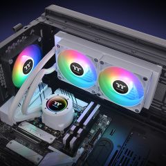 Thermaltake TH240 Beyaz V2 ARGB Led Fanlı 240mm İntel 1851/AM5 Uyumlu Sıvı Soğutma Sistemi