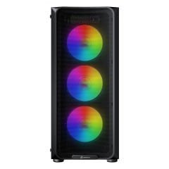 GameBooster ROUND A650B 600W USB 3.0 Mesh 4*Rainbow Fanlı Mid-T ATX Gaming Siyah Kasa