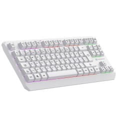 GameBooster G75 Elya Rainbow Aydınlatmalı Beyaz TKL Membrane Oyun Klavyesi