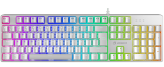 GameBooster G24W Enigma Rainbow Aydınlatmalı Red Switch Mekanik Beyaz Oyun Klavyesi
