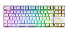 GameBooster G23W Enigma TKL Rainbow Aydınlatmalı Red Switch Mekanik Beyaz Oyun Klavyesi