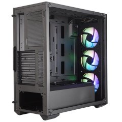 CoolerMaster MasterBox MB511 650W 80+Bronze, Tempered Glass, 3x120mm ARGB Led, Mesh Ön Panelli MidTower