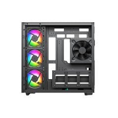 PowerBoost PBA4375B-750W 80+ BRONZE 7*12cm ARGB Fanlı USB 3.0 Seaview Gaming Siyah Kasa