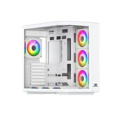 PowerBoost PBA4375W-750W 80+ BRONZE 7*12cm ARGB Fanlı USB 3.0 Seaview Gaming Beyaz Kasa