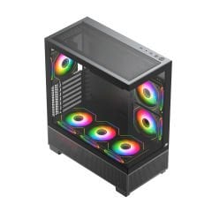 PowerBoost PBE6075B-750W 80+ BRONZE 6*12cm ARGB Fanlı USB 3.0 Seaview Gaming Siyah Kasa