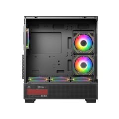 PowerBoost PBE6075B-750W 80+ BRONZE 6*12cm ARGB Fanlı USB 3.0 Seaview Gaming Siyah Kasa