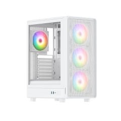 PowerBoost PBA5065W-650W 80+ BRONZE 4*12cm ARGB Fan Mesh USB 3.0 Mid-T ATX Gaming Beyaz Kasa