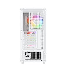 PowerBoost PBA5065W-650W 80+ BRONZE 4*12cm ARGB Fan Mesh USB 3.0 Mid-T ATX Gaming Beyaz Kasa