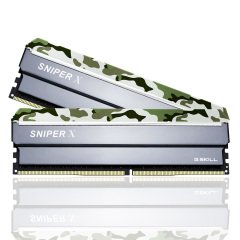 GSKILL SniperX Orman Kamuflaj DDR4-3200Mhz CL16 32GB (2X16GB) DUAL (16-18-18-38) 1.35V