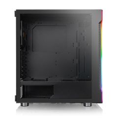 Thermaltake H200 Tempered Glass RGB Şerit ledli Pencereli Siyah MidTower Oyuncu Kasası