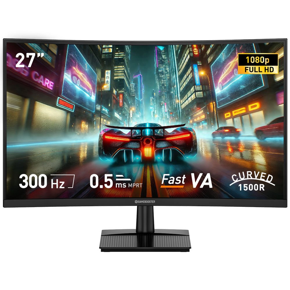 GameBooster GB-27C300FF 27'' 300Hz Fast VA 0.5ms FHD 2*HDMI+2*DP 1.07B Color Curved Gaming Monitör
