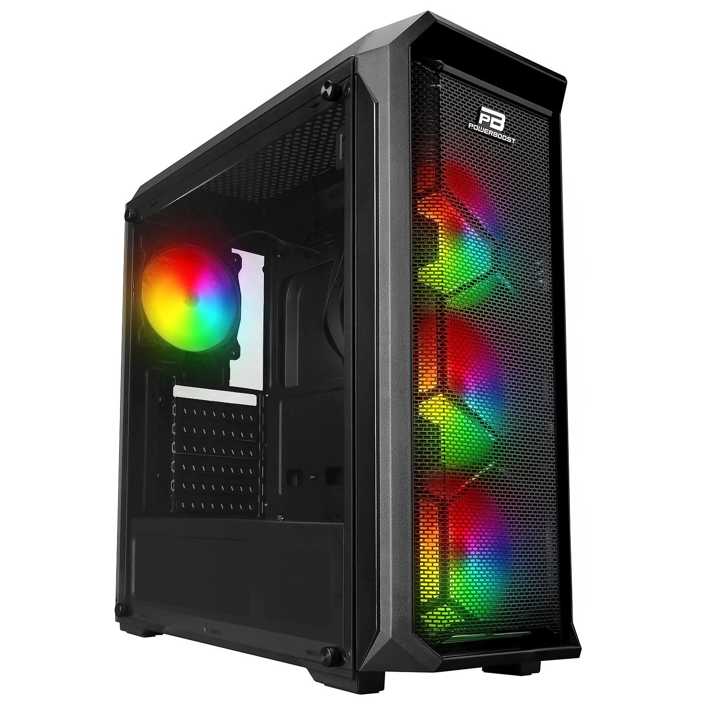 PowerBoost VK-P15B 600w 80+ ATX USB 3.0, Mesh, ARGB Fanlı, Mesh Siyah Kasa