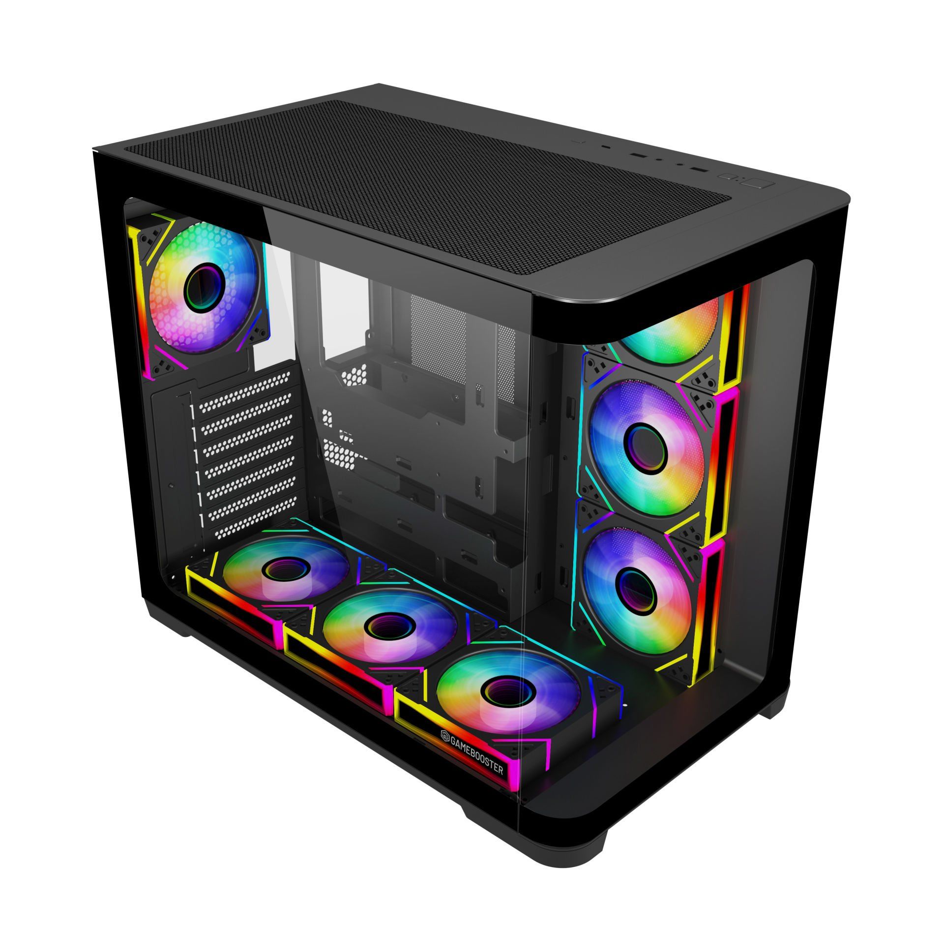 GameBooster GB-G2852B-750W 80+ BRONZE Curved Cam Type-C3.1 7*12cm ARGB Fan Seaview Gaming Siyah Kasa