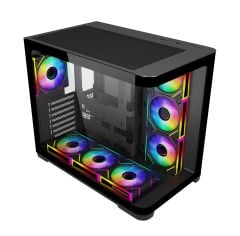 GameBooster GB-G2852B-750W 80+ BRONZE Curved Cam Type-C3.1 7*12cm ARGB Fan Seaview Gaming Siyah Kasa