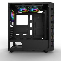 PowerBoost X59RGB USB 3.0 Tempered Glass 4 x RGB Fanlı Gaming Kasa (PSU Yok)