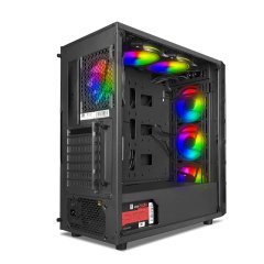 PowerBoost X59RGB 650w 80+ USB 3.0 Tempered Glass 6 xRGB Fanlı Gaming Kasa