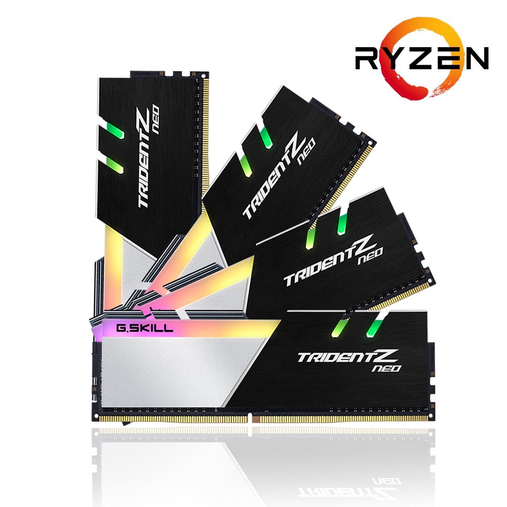 GSKILL Trident Z Neo RGB DDR4-3200Mhz CL16 128GB (4X32GB) QUAD (16-18-18-38) (AMD Ryzen 3000 serisi) Bellek Kiti
