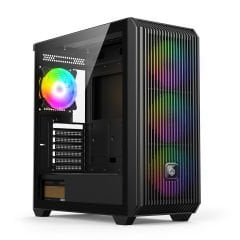 GameBooster E8501B 850W 80+ BRONZE 4*12cm Auto-RGB Fan Mesh Mid-T E-ATX Gaming Siyah Kasa