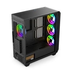 GameBooster E8501B 850W 80+ BRONZE 4*12cm Auto-RGB Fan Mesh Mid-T E-ATX Gaming Siyah Kasa