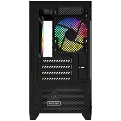 GameBooster M6001B 600W 4*Rainbow Fan Mid-T M-ATX SeaView Gaming Siyah Kasa