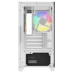 GameBooster M6001W 600W 4*Rainbow Fan Mid-T M-ATX SeaView Gaming Beyaz Kasa