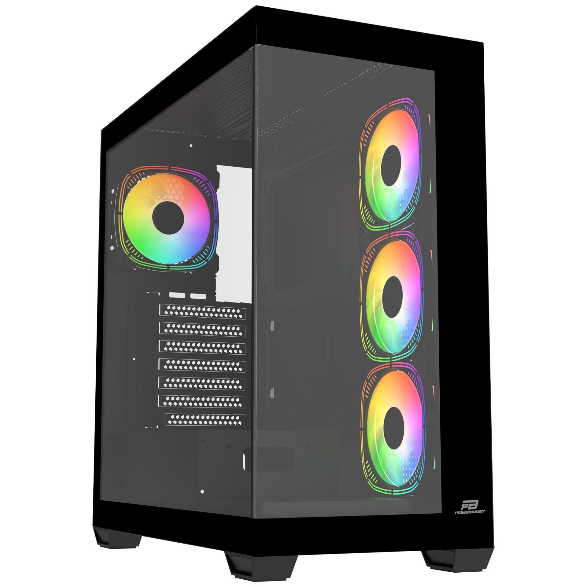 PowerBoost A7510B 750W 80+ BRONZE 4*12cm ARGB Fanlı USB 3.0 Seaview Gaming Siyah Kasa