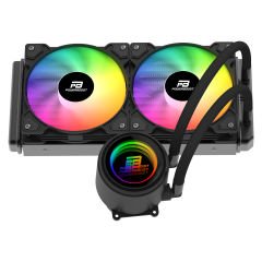 PowerBoost CIRCLE 240B Rainbow Fanlı LGA1700/AM5 Uyumlu 240mm CPU Sıvı Soğutma Sistemi (Siyah)