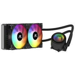 PowerBoost CIRCLE 240B Rainbow Fanlı LGA1700/AM5 Uyumlu 240mm CPU Sıvı Soğutma Sistemi (Siyah)