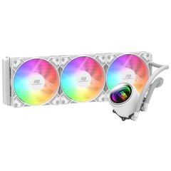 PowerBoost CIRCLE 360W Rainbow Fanlı LGA1700/AM5 Uyumlu 360mm CPU Sıvı Soğutma Sistemi (Beyaz)
