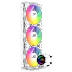 PowerBoost CIRCLE 360W Rainbow Fanlı LGA1700/AM5 Uyumlu 360mm CPU Sıvı Soğutma Sistemi (Beyaz)