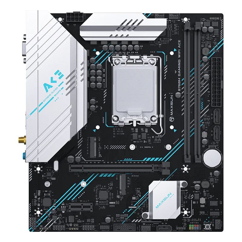 Maxsun B760M GAMING WIFI ACE LGA1700 DDR5 6400 Mhz M.2 HDMI mAtx Intel Anakart