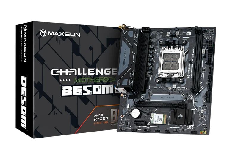 Maxsun Challenger B650M WIFI V2 AM5 DDR5 6000 Mhz M.2 HDMI mAtx AMD Anakart
