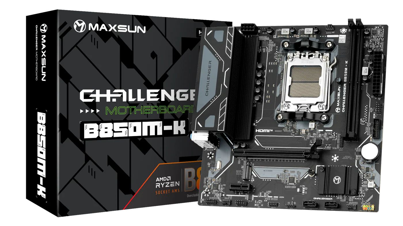 Maxsun Challanger B850M-K AM5 DDR5 6000 Mhz M.2 HDMI mAtx AMD Anakart