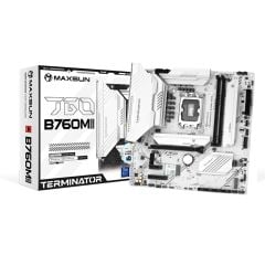 Maxsun Terminator B760M GKD5 ICE LGA1700 DDR5 7600 Mhz M.2 HDMI mAtx Intel Anakart Beyaz